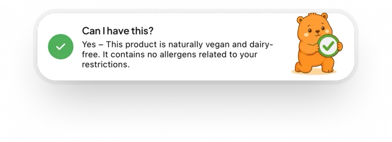 Can I have this – allergen-safe answer